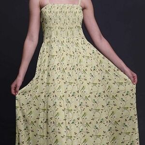 Floral Yellow Maxi Dress